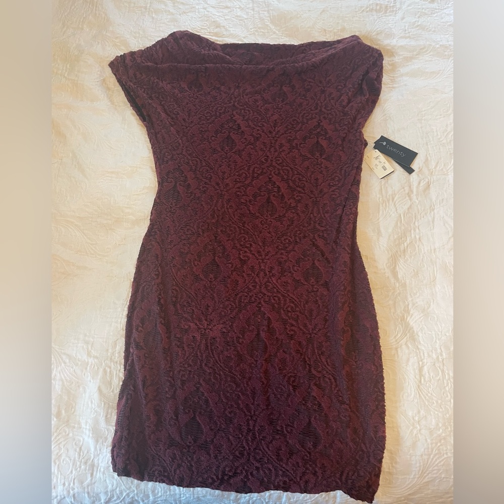 NWT Twenty Cowl Neck Bodycon Dress
